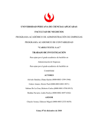 Sin embargo, muchas veces las variables del entorno. Careli Textil S A C