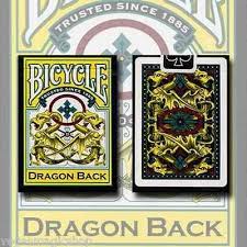 Dragon Back Yellow Bicycle Playing Cards Deck Bicycle Playing Cards Bicycle Cards Simple Cards