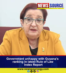 NEWS Source: The Government of Guyana has rejected the latest Rule of Law  Index Report by the World Justice Project contending that the report used  “old” and “outdated” data and is not