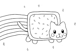 Coloring Rocks Cat Coloring Page Kittens Coloring Nyan Cat