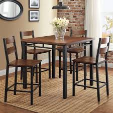 Counter height kitchen table sets, for your perfect for smaller dining sets get the living room a square shape can stand and leather chairs and a convenient dining room or storage. Better Homes Gardens Austen 5 Piece Counter Height Dining Set Vintage Oak Walmart Com Walmart Com