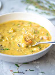 Cauliflower Wild Rice Soup Recipe Vegetarian Recipes Wild Rice Soup Creamy Cauliflower