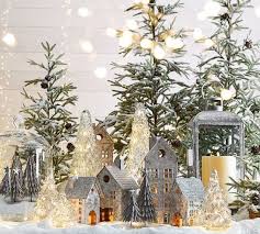 Galvanized Village Houses Pottery Barn Christmas Blue Christmas Decor Holiday Decor