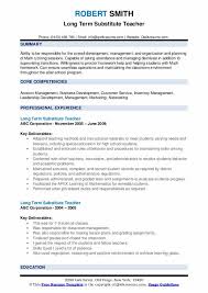 Jobalarm email einrichten oder löhne vergleichen. Long Term Substitute Teacher Resume Samples Qwikresume