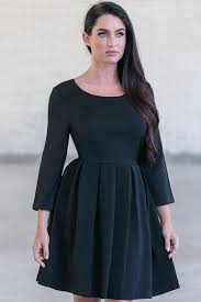 Black A Line Dress With Sleeves Lily Boutique Classy And Demure Black A Line Dress 42 Cute Black Dress Online Online Bouti Black Party Dresses Short Lace Dress Black Lace Dress Black Short