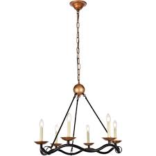 Black And Gold Ring Chandelier 6 Light 28 5 Wrought Iron Style Chandelier Dining Living Room Kitchen Fixture Dining Chandelier Living Room Kitchen Chandelier