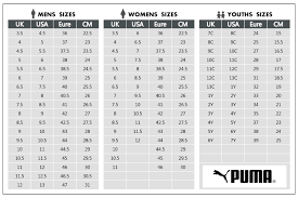 puma tracksuit size chart