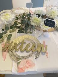 Sweet 16 Table Set Up Idea Candy Table Decorations Birthday Dinner Party Dinner Table Setting