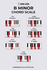 B Minor Chord Scale, Chords in The Key of B Minor