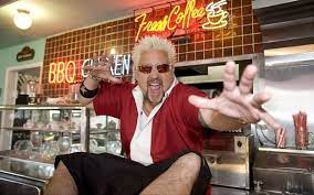Yeah I M Sitting On The Counter Guy Fieri Diner Drive Ins And Dives Top Tv Shows