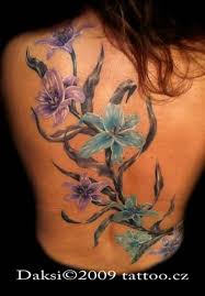 Cover up, first session 🌸🌺 #tattoo #tattoos #ink #inked #tattooed #tattooist #design #amazingink… Wonderful Lily Flowers Cover Up Tattoo On Girl Full Back