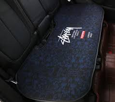 75 01 Flax Stussy 1 Pcs Back Pad Car Seat Covers Universal Pads Auto Seat Cushions Dark Blue Car Seat Cushion Car Seats Carseat Cover