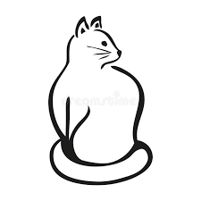 Maybe you would like to learn more about one of these? Simple Drawing Of Black And White Cat Stock Vector Illustration Of Background Profile 154082340