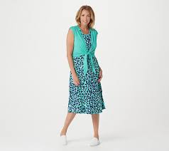 Cuddl Duds Petite Flexwear Tie Front Midi Dress Qvc Com In 2020 Petite Maxi Dress Dresses Cuddl Duds