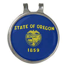 Golf Hat Clip And Ball Marker Flag Of Oregon Usa Zazzle Com Ball Markers Golf Hats Hat Clips
