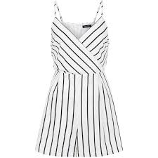 Black And White Striped Romper Pants New Look White Stripe Strappy Playsuit White Jumpsuits And Rompers Pattern Romper Jumpsuits And Romper