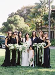 Black And White Wedding Bridesmaid Dresses Black White Dos Pueblos Ranch Wedding Black Bridesmaid Dresses Long Black Bridesmaid Dresses Bridesmaid