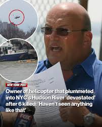 The owner of the tourist helicopter that plunged into the Hudson River