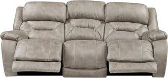 Griffin Valley Taupe Triple Power Reclining Sofa Reclining Sofa Power Reclining Sofa Power Recliners