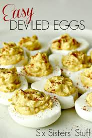 Easy Deviled Eggs From Sixsistersstuff Com Appetizer Ideas Easter Food Ideas Snack Recipes Deviled Eggs Recipe Easy Recipes Deviled Eggs Easy