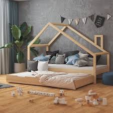 Nature Kid Hausbett Milo In Kiefer Natur Kinderbett Haus Hausbett Kinderschlafzimmer