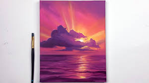 Sunset Acrylic Painting Tutorial Step By Step Easy Sunset Acrylic Tutorial Youtube Set of 12 acrylic paint markers for rock painting, ceramic, porcelain.