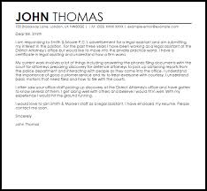 Legal Assistant Sample Cover Letter Cover Letter Templates Examples
