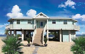 Open house plans with flowing spaces allow for interactive family living and entertaining. Piling Pier Stilt Houses Hurricane Coastal Home Plans