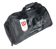 Signed roger federer wilson tennis bag +coa. Signed Roger Federer Wilson Tennis Bag Firma Stella