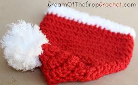 Preemie Newborn Santa Hat Crochet Pattern Cream Of The Crop Crochet