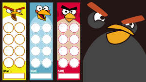 Paperzip Teaching Resources Angry Birds Bookmarks