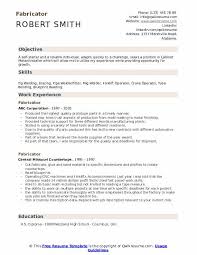 Fabricator Resume Samples Qwikresume