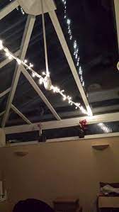 Fairy Lights Went Up In The Conservatory Tonight Conservatory Lighting Ceiling Lights Beautiful Lighting