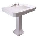 Barclay Corbin pedestal lavatory 35-in H White Vitreous China ...
