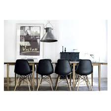 The original fiberglass chair is molded color: Set Of Four 4 Black Eames Style Side Chair With Natural Wood Legs Eiffel Dining Room Chair Office Chair Walmart Canada