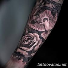 Home rose tattoos rose tattoo black and grey. Black And Grey Forearm Tattoo Black And Grey Rose With Flying Do Tattoovalue Net