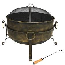 Choose from contactless same day delivery, drive up and more. Sunnydaze Decor Cauldron 24 In X 23 In Round Steel Wood Fire Pit With Spark Screen In Black Nb Cf24 The Home Depot Wood Fire Pit Fire Pit Dimensions Wood Burning Fire Pit