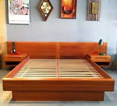 Fascinating Low Bed Frames King Mid Century Modern Design Ideas Of Cherry Custom Wood Bed Frame Design Mid Century Modern Bedroom Furniture King Size Bed Frame