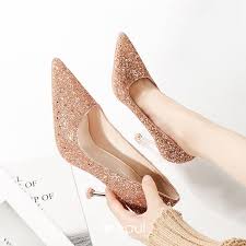 Free returns ✓ free shipping on orders $49+ ✓. Glitzernden Rose Gold Abend Pumps 2020 Pailletten 9 Cm Stilettos Spitzschuh Pumps