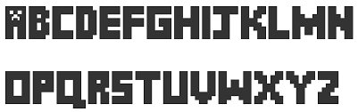 Minecraft € by craftron gaming. Minecraft Font Pixel Omong T