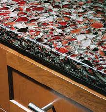 recycled glass countertop installation
