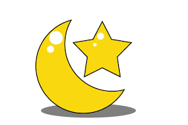 Crescent, moon, star, free vector graphics, free illustrations, free images,. Moon And Stars In Yellow Graphic By Yapivector Creative Fabrica