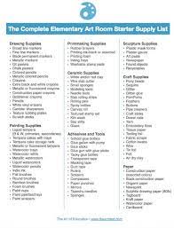 I get many of mine at popular big box stores like walmart and target, some i get at craft stores but they tend to be pricey. A Complete List Of Supplies For Your New Art Room The Art Of Education University Art Lessons Elementary Art Room Elementary Art Rooms