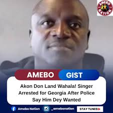 Wahala no too dey finish o 😩🎤 — Popular singer and businessman Akon don  reportedly get arrested for Georgia, USA, after police find out say him dey  wanted for Roswell, New Mexico!