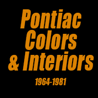 Factory Literature Pontiac Colors Interiors 1964 1981