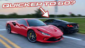 The two will have roughly the same horsepower. C8 Surprises F8 Ferrari F8 Tributo 1 4 Mile Testing And Photoshoot With Corvette C8 Camera Car Youtube