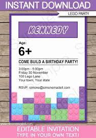 Beautifully designed, easily editable templates to get your work done faster & smarter. Lego Template Invitation Insymbio
