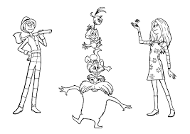 Lorax and pip live in the forest; Characters The Lorax Coloring Page Free Printable Coloring Pages For Kids