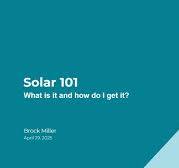 Solar 101: The Basics 4.29.25 - YouTube