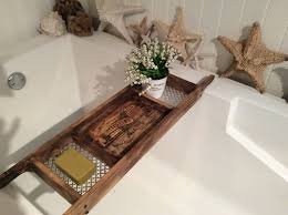 Bathtub Tray Bathtub Caddy Recycled Wood Rustic Style Etsy Bath Tray Bathtub Tray Tub Tray
